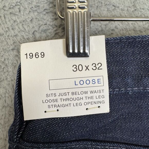 S GAP Jeans Mens 30X32 Regular Blue Denim Loose Fit Straight Leg NWT - Picture 9 of 11